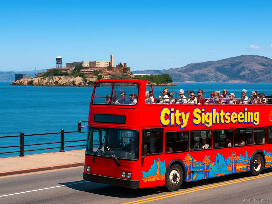 Hop-On Hop-Off-Bus inklusive bei Alcatraz Bus Tour Tickets in San Francisco