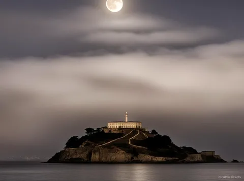 Skyline di San Francisco al tramonto visto dal tour notturno di Alcatraz